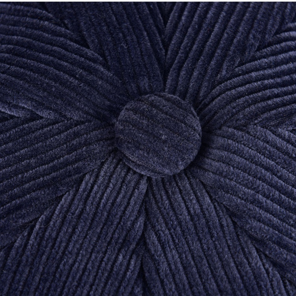 Corduroy Unisex Newsboy Hat Cap in Navy - Picture 7 of 7